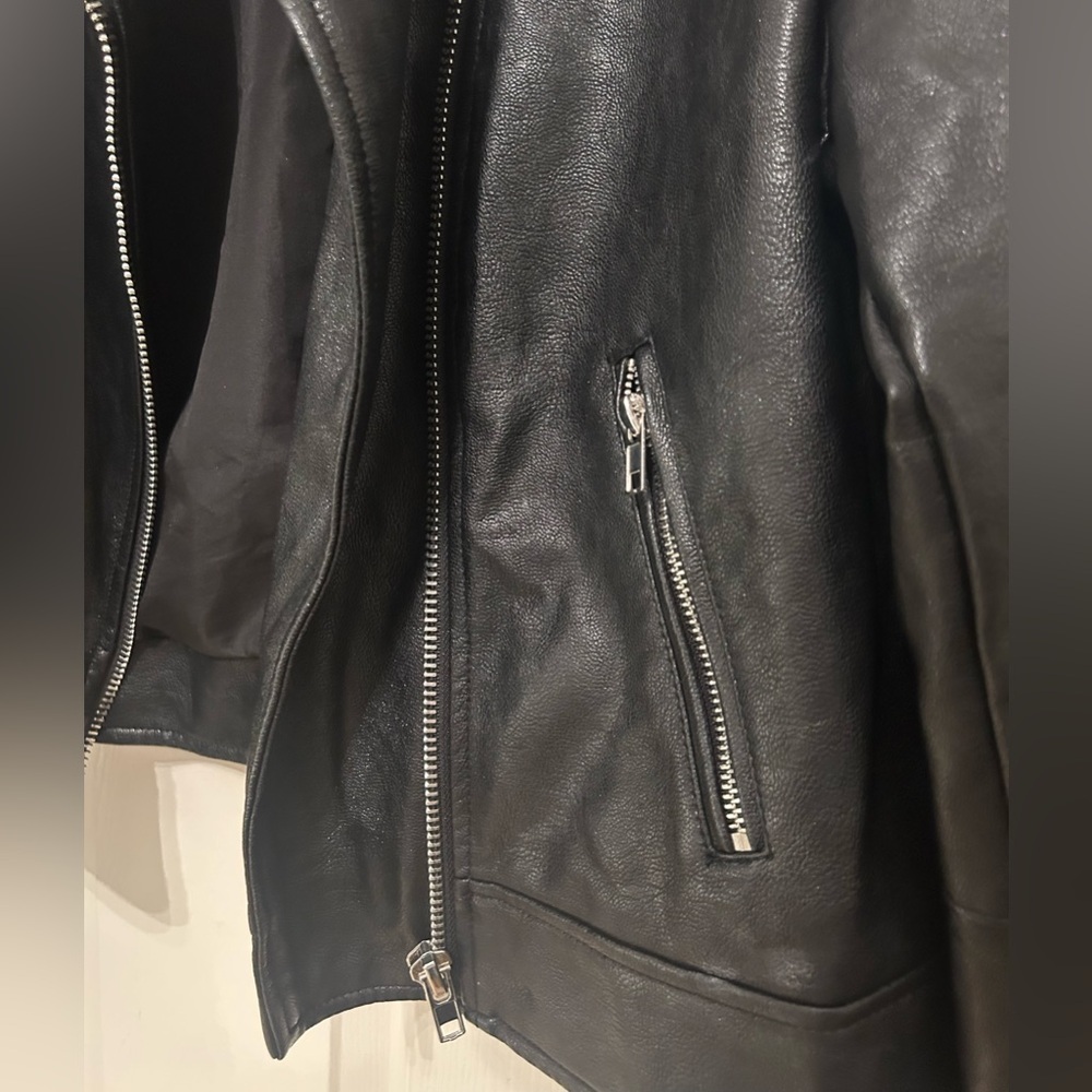 Dynamite Black (Faux) Leather Jacket - Picture 2 of 11